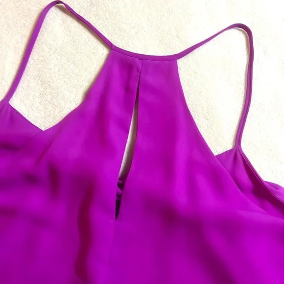 Purple  spaghetti strips Top-Fabric Crep’ - Picture 5 of 6